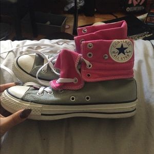 Special Pink and Grey High Top Converse